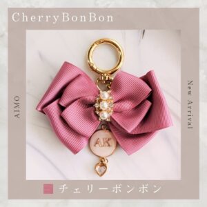 20色展開-イニシャルリボンチャーム（ミニサイズ - リボンSHOP-AIMO